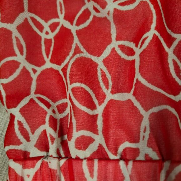 Banana Republic Maxi Dress Women Size 14 Orange Spaghetti Straps Preppy Resort - Picture 5 of 6